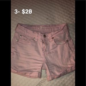 Girls Light Pink Shorts